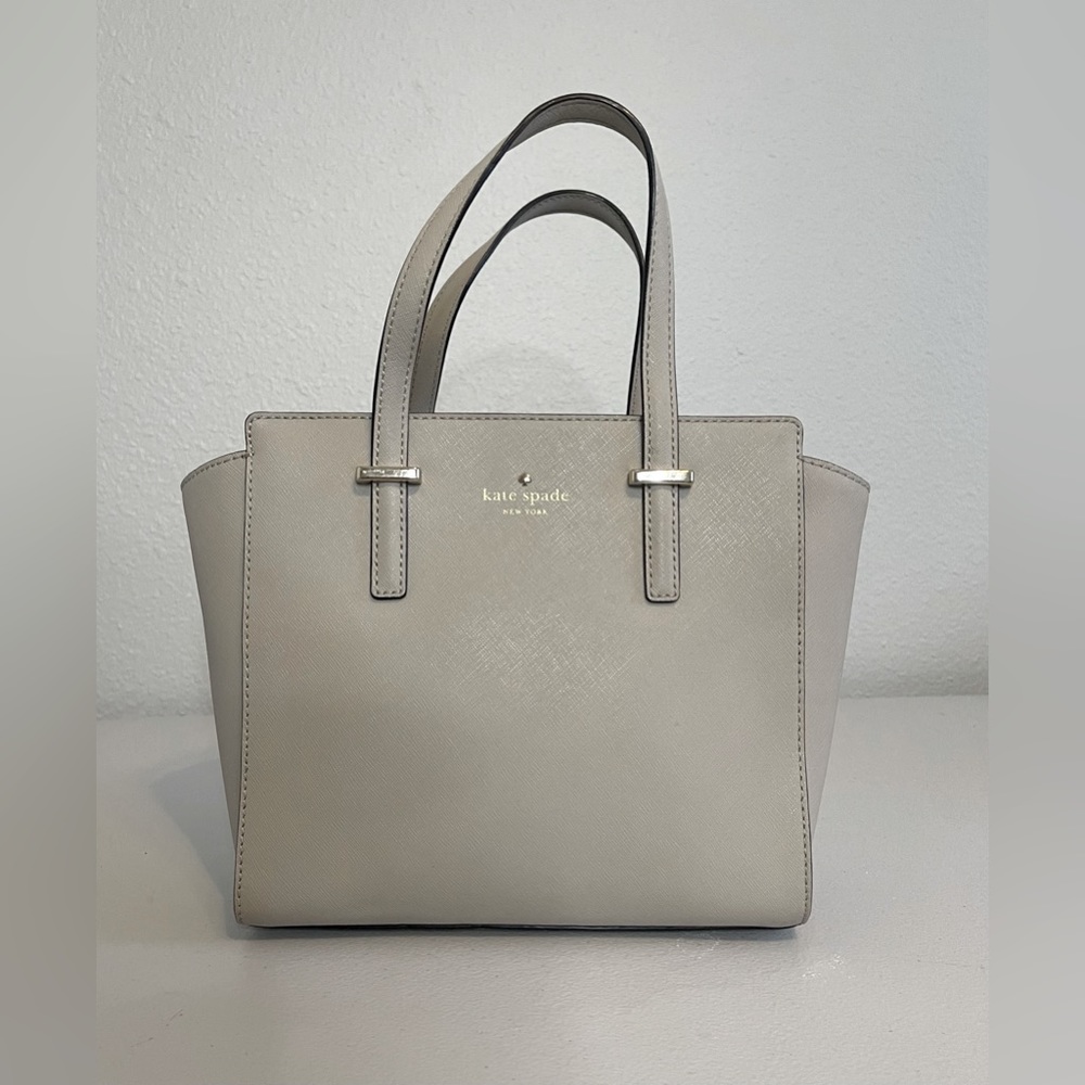 Taupe Kate Spade Handbag with cross body strap